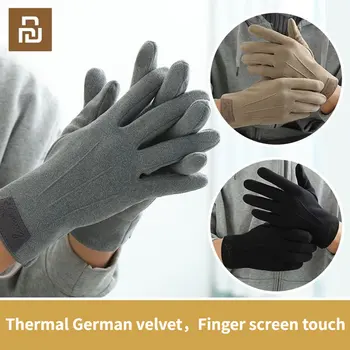 Зимни Топли ръкавици Youpin Man, ръкавици със сензорен екран, от немски кадифе, по-дебели, модерен, за да се предпази от студа, за планинско колоездене на открито, спортни ръкавици