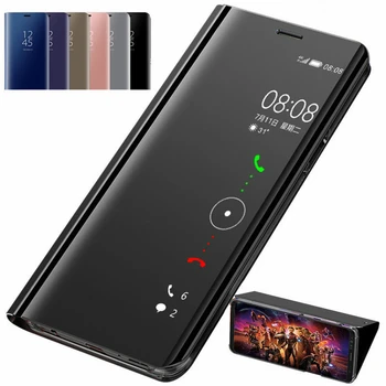 Умен Огледален Флип Калъф За Телефон Xiaomi Redmi Note 10 S 9s 9T 8T 8 9 Pro 9А 9В 8A K40Pro Mi 10T 11 Lite Poco X3 NFC-Калъф Fundas