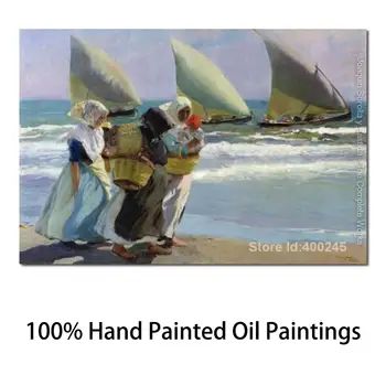 Картини Хоакина Сороллы И Бастиды Дърво плува Плажна изкуството на ръчно рисувани с високо качество