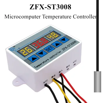 ZFX-ST3008 Микрокомпьютерный Регулатор на температурата Термостат Интелигентен Регулатор за време Регулируема Вход за измерване на NTC10K отстъпка 40%