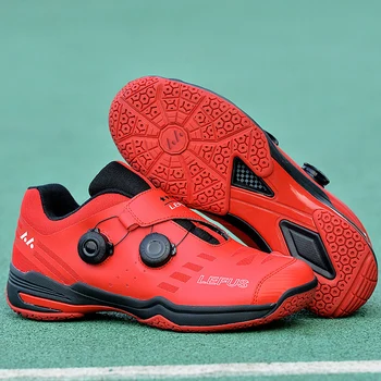 Нова професионална обувки за бадминтон, големи размери 36-45, нескользящие обувки за тенис, лека обувки за бадминтон, мъжки волейболни маратонки
