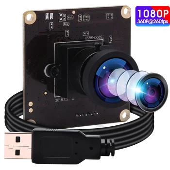 ELP Висока скорост 260 кадъра в секунда 120 кадъра в секунда 60 кадъра в секунда 1080P 2MP UVC OTG Plug и Play Безплатен драйвер Широкоъгълен обектив без изкривяване USB модул камери