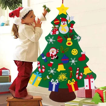 Коледна елха от филц със собствените си ръце, Забавни коледни декорации за дома 2022, Коледна украса, Коледни подаръци, Дядо Коледа, Коледната елха