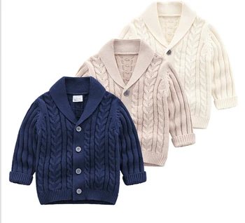 Есенно-зимно детско палто-жилетка за момичета и момчета, възли пуловер от 100% памук в ярки цветове, детска однобортная яке, връхни дрехи