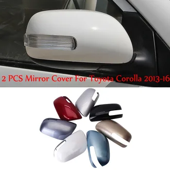 2 бр., ABS-пластмаса, огледала за обратно виждане за страничната врата на колата, работа на смени капак, подходящ за Toyota Corolla EX 2013-2016