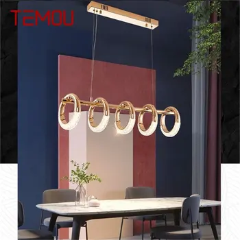Полилей в скандинавски стил TEMOU, осветителни тела, модерни висящи лампи, пет позвънявания, led лампа за дома