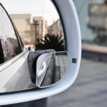 Ново бескаркасное огледало за слепи зони, широкоугольное кръгла куполна огледало, малко странично огледало за слепи зони, паркинг огледало за обратно виждане