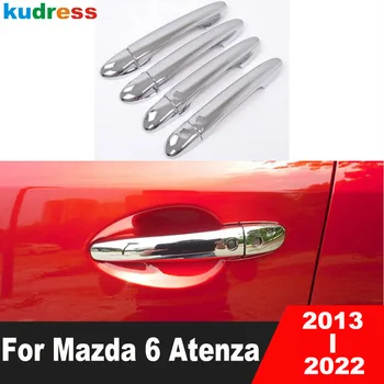 За Atenza Mazda 6 2013-2017 2018 2019 2020 2021 2022 Хромирани Страничната Врата копчето, Тампон на Накладку, Автомобилни Аксесоари