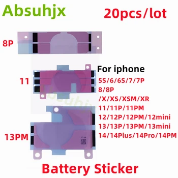 Absuhjx 20pcs Акумулаторна Залепваща Стикер за iPhone 14 Плюс 6 7 8 XR XS 11 12 13 Pro Max 3 м Двойна Лента За Облекчаване на Напрежението Grue