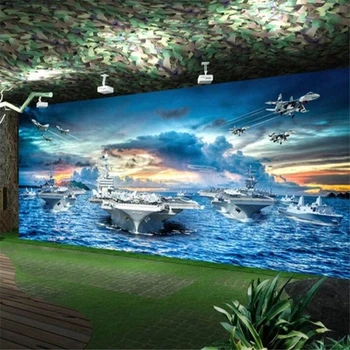 wellyu papier peint Потребителски тапети 3d военно-морска бойна група военен ТВ фон стенни живопис дневна спалня 3d тапети