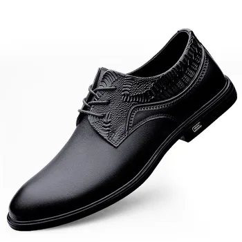 Черни мокасини с опашка, мъжки обувки, бизнес ежедневни обувки, пролетно новост, мъжки младежта корейската версия, просто универсална обувки