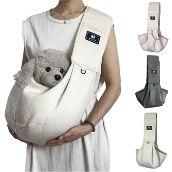 Модни Переноска за домашни кучета, кученца и Котенков, пътна чанта на открито, холщовая чанта за котки с едно рамо, удобни дишащи чанта-тоут