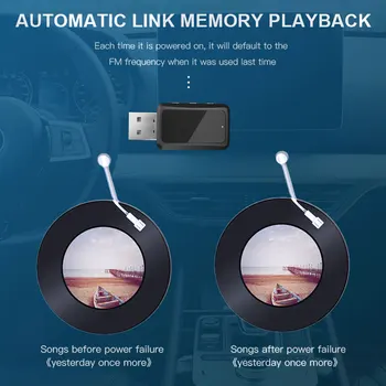 FM02 Автозвук Безжичен Адаптер Хендсфри Разговор USB Безжичен Приемник и Предавател Ключ Bluetooth-Съвместими Автоаксесоари