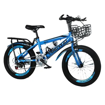 Планински велосипед с променлива скорост за деца, рамка от високо стомана, увеличена кошница на предна и задна седалка