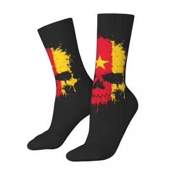 Уникален е хаотична череп с пръски хартата на Камерун Отглеждане Cameroon R202 най-Добрата покупка на Еластични чорапи Забавно новост