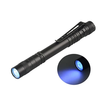 1бр 3 W мини UV фенерче 365нм ултравиолетово фенерче Blacklight, детектор на урина от домашни животни, водоустойчив факел за проверка на багаж