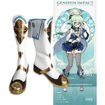 Детска обувки за cosplay Genshin Impact Sucrose, модни обувки за Хелоуин, изработени по поръчка