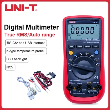Цифров мултицет UNIT True RMS AC DC Meter с Автоматично Задържане на данни NCV Мултицет с LCD подсветка UT61A/B/C/D/E