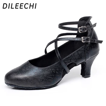 DILEECHI/обувки за латино танци, съвременни танцови обувки, дамски обувки за възрастни, обувки за танци балната зала, мека подметка обувки е за партита