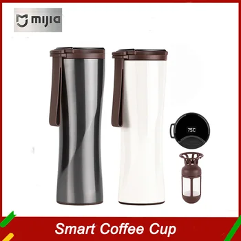 Mijia Travel Mug Moka Smart Coffee Tumbler 430 мл Преносим вакуум термос със сензорен Oled екран, чаша от неръждаема стомана