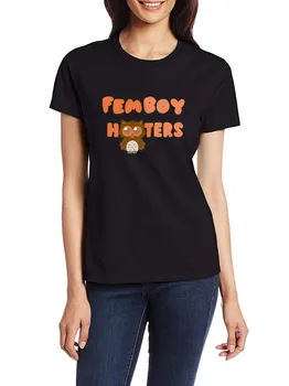 Дизайн Femboy Hooters с изображение на Совата, Сладък Секси тениски, Дамски градинска Мода, Висококачествени Ежедневни тениски, Адаптивни Върховете