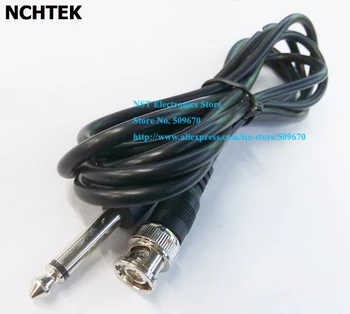 NCHTEK BNC plug 6,35 мм моно мъжки, удължителен кабел за видеонаблюдение кабел около 2 м/1 бр.
