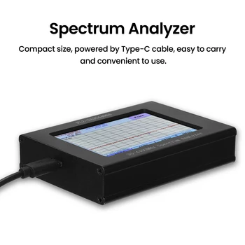 Анализатор на спектралната мрежа Източник на сигнал/проследяване на Амплитудата 35-4400 Mhz Честотна лента, Цветен LCD дисплей, Пълна с Докосване на екрана
