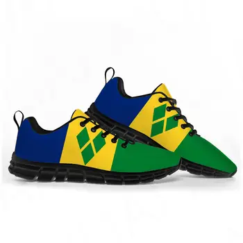 Знаме на Сейнт Винсент и Гренадин, Спортни обувки мъжки дамски тийнейджърката Детски маратонки по поръчка Благородна парна баня обувки