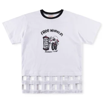 Тениска Kapital с високо качество, выдолбленный дизайн, творчески абстрактен принт с азбука, дамски памучен дишаща тениска