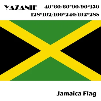 ЯЗАНИ 60*90 см/90*150 см/120*180 cm/160*240 см Национален флаг на Ямайка, Голям Банер на компанията World Англия, Обичай Знамена с печат по поръчка