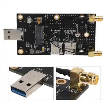 Адаптер NGFF (M. 2) към USB3.0 със слот за СИМ-карта, Антена жак за модул 3G/4G/5G ac dc adapter