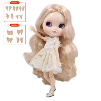 Сладко ледена кукла с височина 30 см, с 1/6 става, жълто-кафяви дълга и къдрава коса, включително и ръчно набиране, подарък за момичета. Номер BL3139