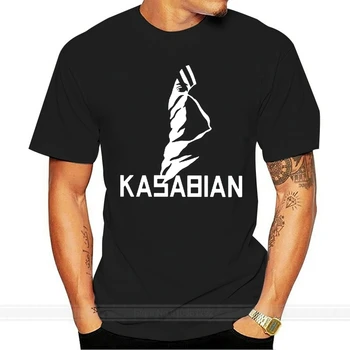 Нова мъжка черна тениска с логото на английската рок банда KASABIAN, размер S-3XL, къс ръкав, 100% памук, мъжки ризи, тениски