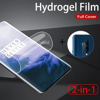 Прозрачна Мека Гидрогелевая филм за фотоапарат 2 в 1 за OnePlus 7 7T Pro Защитно фолио за OnePlus 7 7 T Защитно фолио Не стъклена