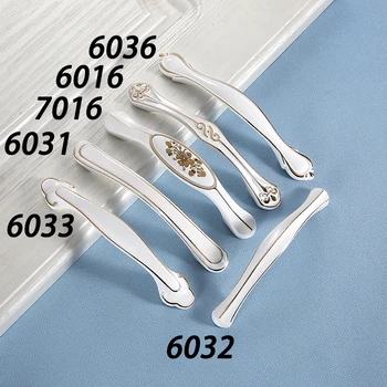 Дръжки на гардероба Lvory Бяла задвижваната кухненски шкаф Дърпа дръжки на чекмеджета Европейската модерен мебели, аксесоари на Едро