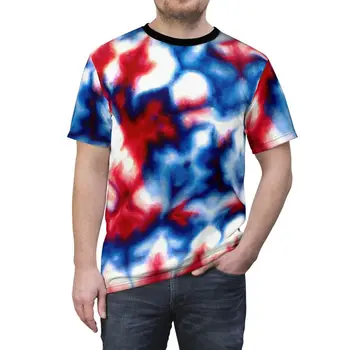 Модни Популярна тениска с Цветни 3D Модел За Мъже, блузи в стил Хип-хоп с кръгло деколте и къс ръкав, Абстрактни Мъжки тениски в стил Харадзюку