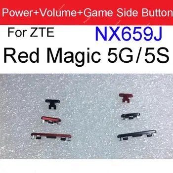 Странични бутони за Включване, Изключване на Звука 3 в 1 За ZTE Red Magic 5S 5G NX659J Детайли на Бутоните за Увеличаване на за Намаляване на Звука на Страничните бутони на Храна