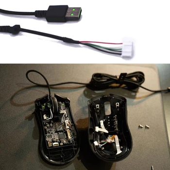 Подмяна на G32B Трайно нейлонового плетеного USB-кабел за мишки Линия на мишката, за да геймърска мишка razer Mamba Elite