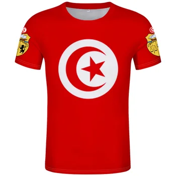 Тениска от Тунис, Направи си сам, Безплатна Тениска с Потребителско Име и Номер, Националното Знаме на Тунис, Исляма, Арабски, Тунис Принт, Фото 0, Дрехи