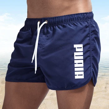 Нови горещите летни топене на Спортни шорти за бягане във фитнеса Мъжки плажни дрехи, Луксозни плажни шорти Дишащи мъжки къси панталони