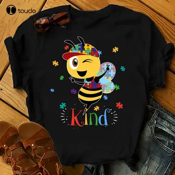 Аутизъм Bee Kind - Тениски Аутизъм Awereness За Мъже, Жени, Деца, Тениски За рожден ден, Летни Блузи, Тениски, Плажни Xs-5Xl, Дишащ Памук