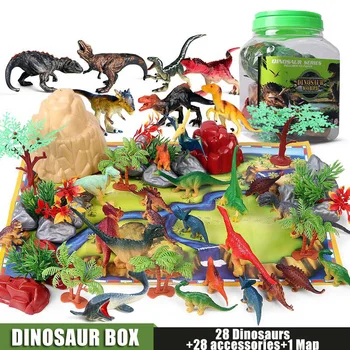 Моделиране на Динозавър Аксесоар Кутия Комплект Фигурки с Героите Свят на Динозаврите 