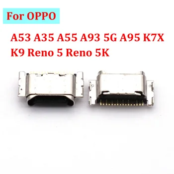 5-50 бр. Конектор Micro USB Докинг станция За зареждане и Зарядно Устройство Конектор Порт Конектор за OPPO а a53/A35/A55 A93 5G/A95/K7X/K9/Reno 5/Рено 5K