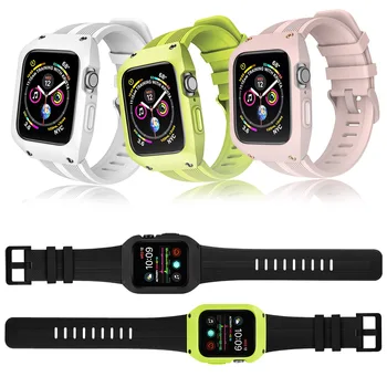Въжета за Apple Watch Band Case Каишка За Часовник iWatch 4 5 Гривна Сменяеми Аксесоари 44 мм 40 мм Силикон каишка 42 мм 38 мм