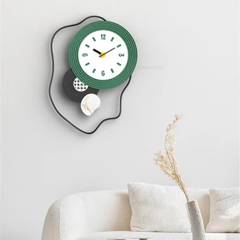 Съвременните метални стенни часовници за всекидневна, стенни часовници за домашна употреба, креативна личност, висок клас часовници за декора на стените на ресторанта