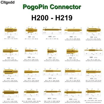 5ШТ H200-H219 1A 2A 3A Пого пинов конектор pogopin Батерия пружина Пин SMD игла тест сонда ПХБ 3.0 2.0 1.5 5.0 1.4