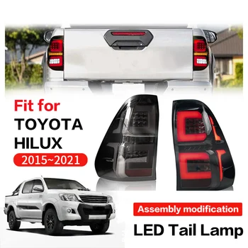 Задна светлина за кола за Toyota HILUX 2015-2021 led задни светлини Поворотник в събирането на Модификация аксесоари щепсела и да играе.