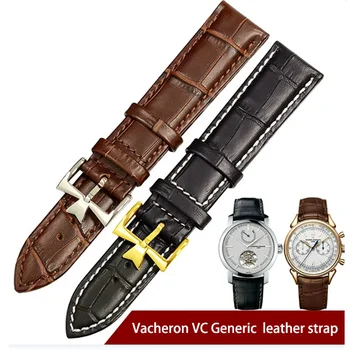 Универсален ремък за часовници от кожа на първия слой за гривна Vacheron vc Constantin heritage, мъжки въжета с шарките на крокодилска кожа, 19 мм 21 мм