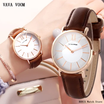 VAVA VOOM Модерен ръчен часовник от водеща марка за жените, рокля 2023, луксозни дамски кварцови часовници, прости часовници за момичета montre femmes reloj