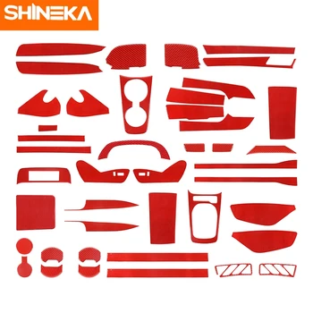 SHINEKA Меки червени етикети за автоукрашения от въглеродни влакна за Chevrolet Camaro 2012 2013 2014 2015 Автомобилни аксесоари